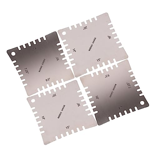 BIUDECO 4個セット ギターアーク定規 ギターメジャー定規 ギターノッチゲージ ギターツール ギター製作者ツール バス製作ツール ギターゲージセット ギターラジウスゲージ ギター測定ツール