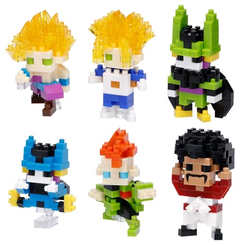 nanoblock - Dragon Ball Z - Dragon Ball Z Surtido 5 (juego completo de 6), kit de construcción de la serie Mininano
