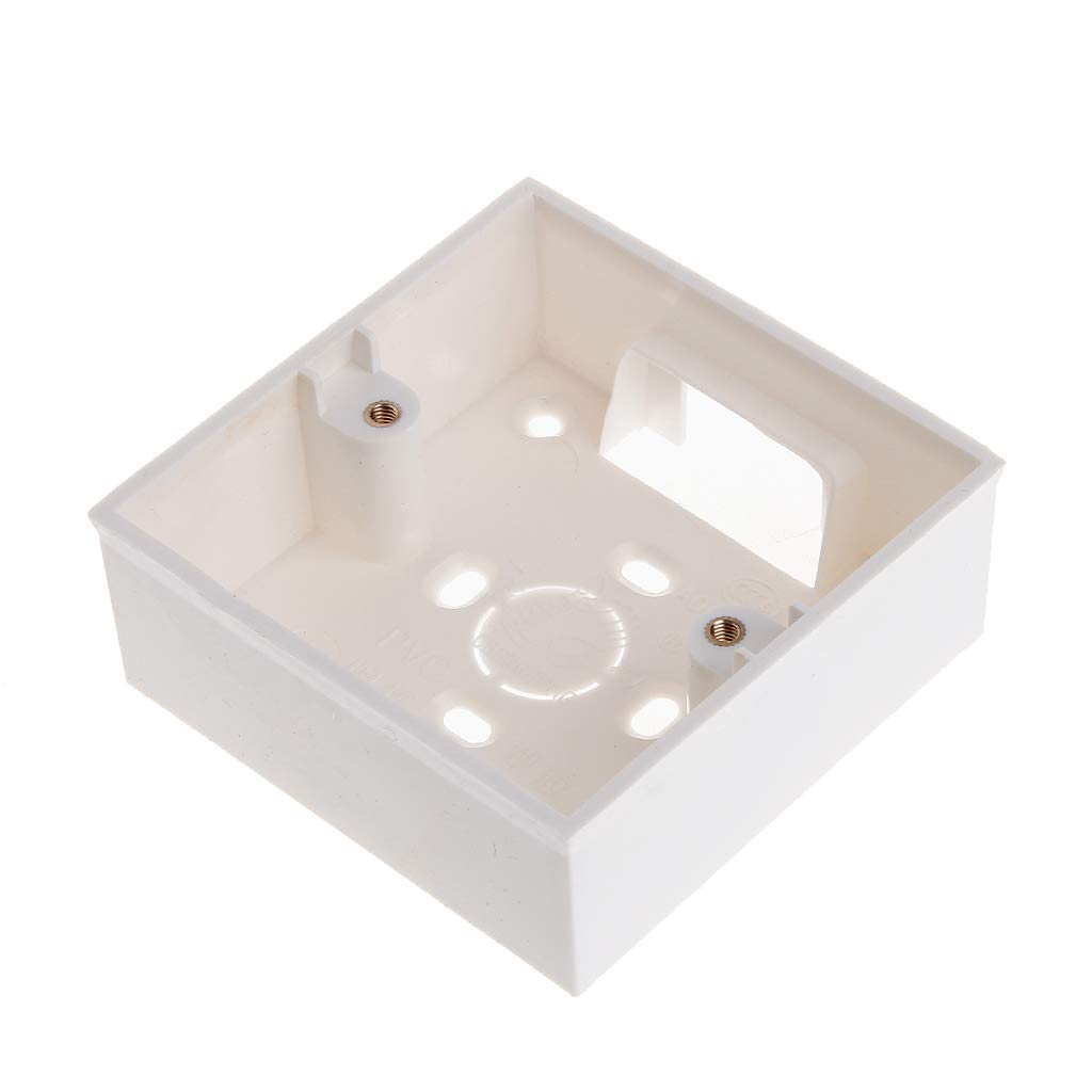 Fatteryu White 86X86 Pvc Junction Box Wall Mount Cassette For Switch Socket Base