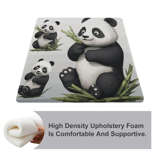 Coussin de sol de méditation panda en mousse à mémoire de forme 37x35cm