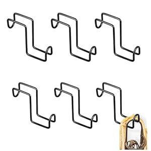 6Pcs 4 Inch Tack Hook,Metal Horse Stall Hooks Over Rail Bridle Hooks for Horse Tack Room,Stable,Barn,Trailer