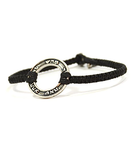MIZZE Made for Luck Men's 8 Inch Good Fortune & Protection Silver Tone