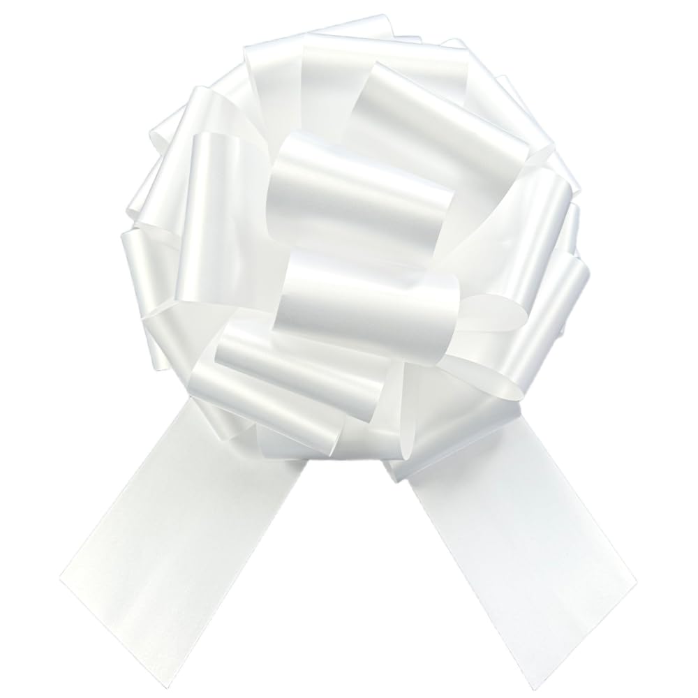 14 Inch Big White Bow,1Pcs Big Bow for Present,Big Gift Bow for appliances,Bikes,Table Decorations and Party Events (Matte-White)