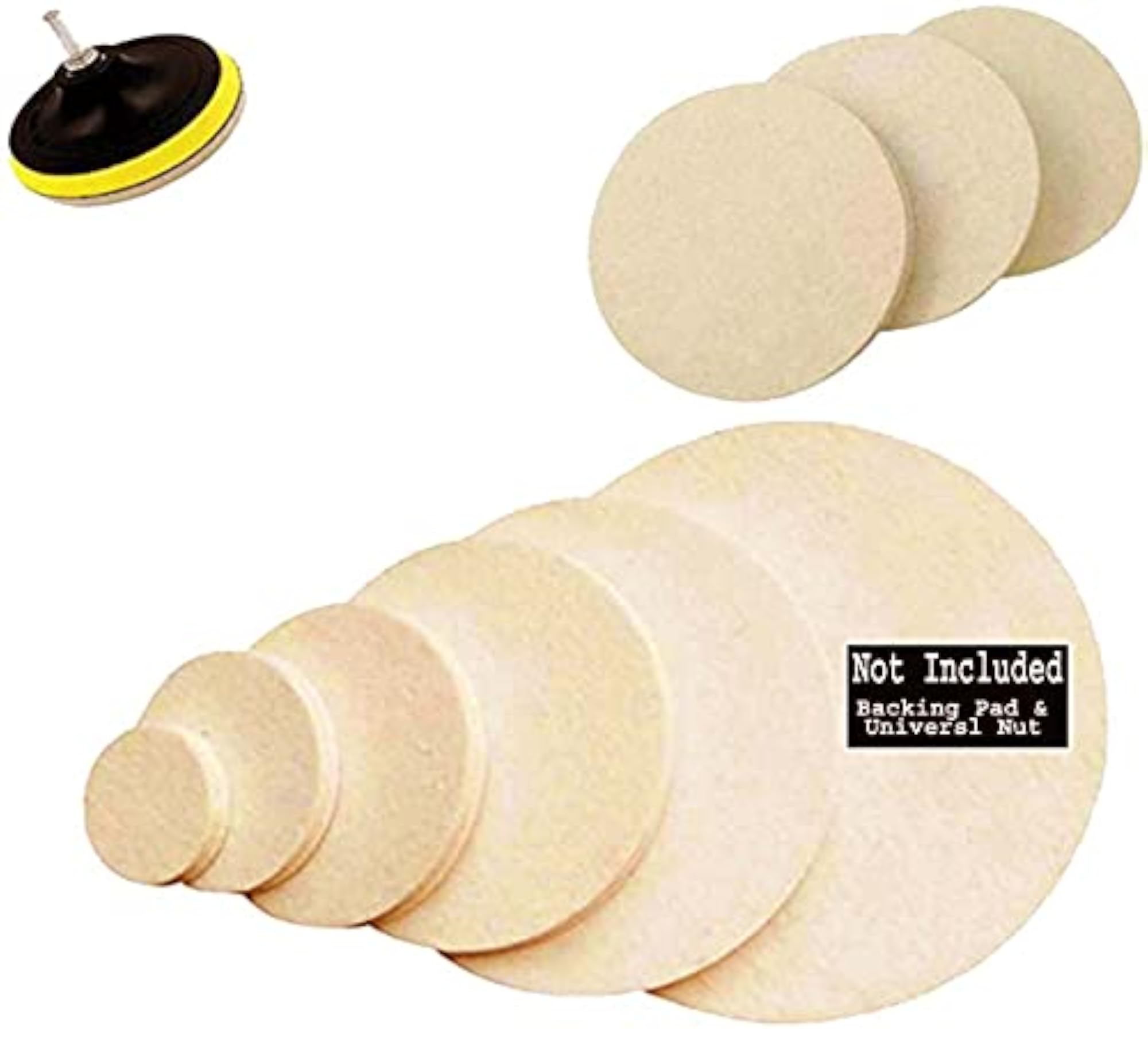 5 Pcs, 7 Inch Felt Pad for Polishing Car Glass