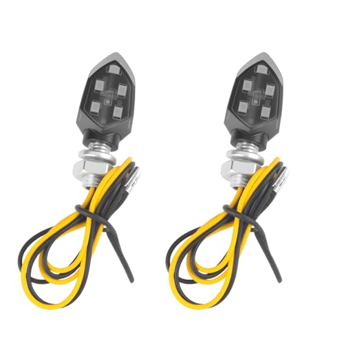 BosuLai 2 x Mini Clignotant LED Adapté Aux Motos 12V, Indicateurs de Moto LED, Clignotants Lumières, Mini lumières de Moto étanches, pour Voitures à...
