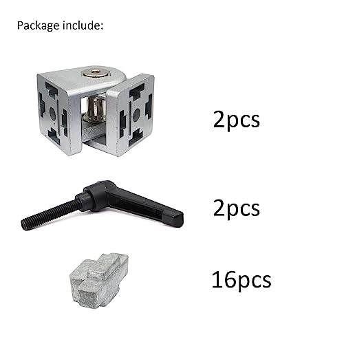 Connecteur d'angle réglable 4040 rainure 8 pour profilé alu avec levier