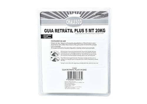 Chalesco Guia Retrátil Plus 20 kg Preta