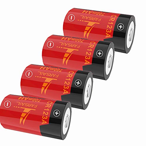 CR123A Lithium Batteries, FARSAIL 4-Pack 800mAH CR123A Batteries for Arlo VMC3030 VMK3200 VMS3130 3230C 3430 3530 Wireless Security Cameras, Flashlight and More
