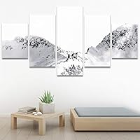 SIGNWIN 5 Panel Canvas Wall Art Expressive Landscape for Home Decorations Ready to Hang - 60