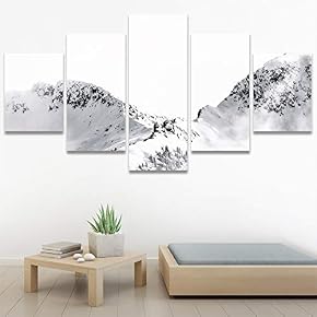 SIGNWIN 5 Panel Canvas Wall Art Expressive Landscape...