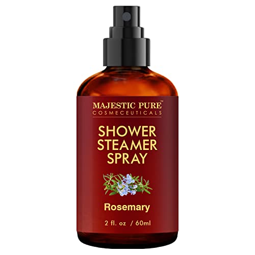 MAJESTIC PURE Shower Steamers Aromatherapy - Shower Spray Made with 100% Pure & Natural Rosemary Essential Oil - Aromatherapy Shower Steamer Mist - Luxury Bath Spa with Shower Aromatherapy - 2 fl oz