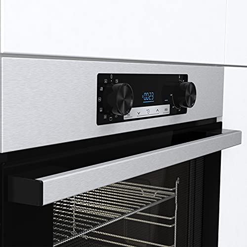 Hisense BI62216AX Four multifonction ventilé, cavité XXL 77L, nettoyage eau Clean, 13 fonctions de cuisson, fonction pizza 300 °C, cuisson AirFry, écran LED, commande tactile, préchauffage rapide – Image 4