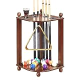 Hathaway Regent Corner Floor Cue Rack, Walnut Finish