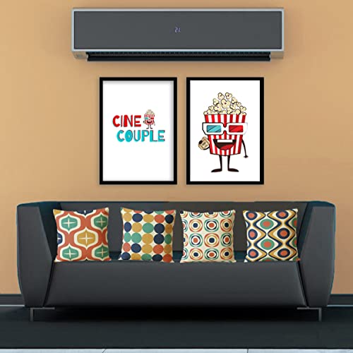 Kit 4 Almofadas Para Sofá Sala Cheia 40x40 Decorativa Cor:Branco