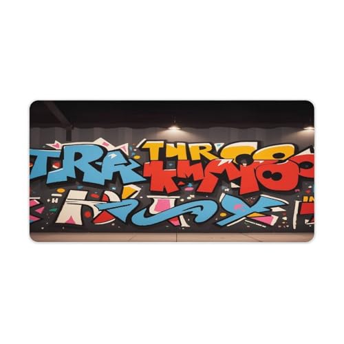 Graffiti Hip Hop Desk Pad 12"x24" Waterproof Mouse Mat