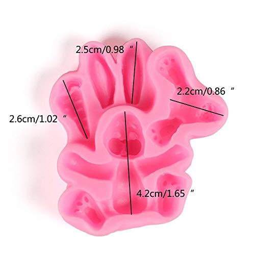 image for DaPlug Easter Bunny Silicone Mold Fondant Rabbit Mold BPA Free and Non