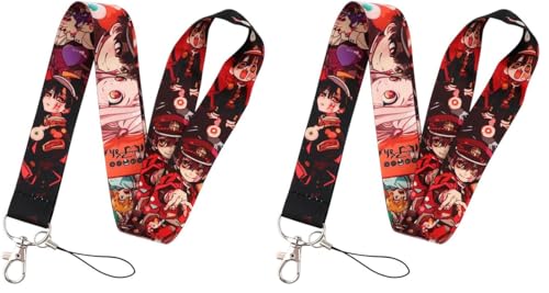 Pinstant Toilet Bound Hanako Kun Jibaku Shonen Manga Anime 17.7 Neck Lanyard Keychain Holder ID Badge Mobile Phone Pin Strap