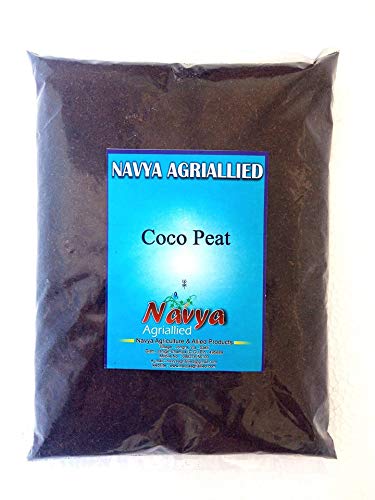 Navya Agriallied Cocopeat Coco peat Powder, Organic Coir Pith Hydroponics, Horticulture Grade, Natural Coir Pith for Home/Tarrace Garden/Potting Soil mixes and Seed Starter - 1 KG