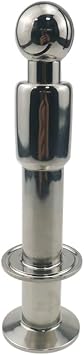 1pc Stainless Steel Rotating CIP Spray Ball for Home Improvement - 1.5" Tri-Clamp Tank Cleaning Solution1.5Inx1.5In