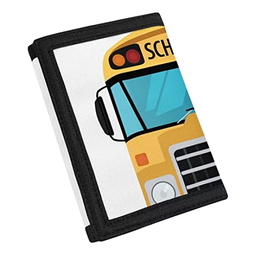 Portafoglio per ragazzi leggero organizer per soldi con tasca per carte piccole borse per monete a tre ante per Toddle adolescenti Bus scolastico