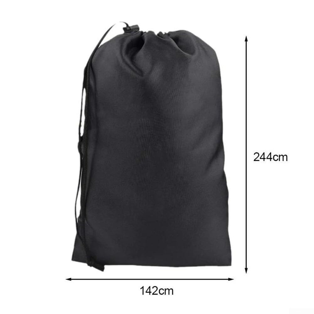 Yuanpgky Borsa raccogli erba del trattore da prato con capacità di 54 cu ft per efficiente per la raccolta delle foglie, materiale nero del panno di Oxford