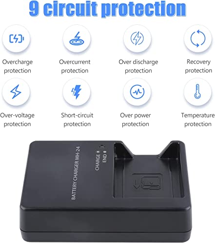 Image of EN-EL14 Rechargeable Battery + charger Pack Compatible with Nikon Digital Cameras|D3100,D3200,D3300,D3400,D3500,D5100,D5200,D5300,D5500,D5600|Coolpix P7000, P7100, P7200, P7700, P7800, Df
