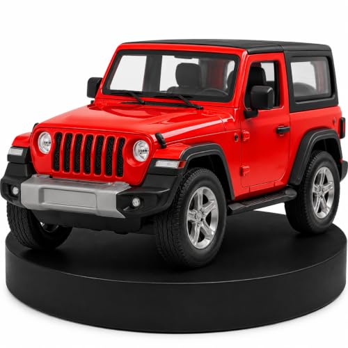 Image of Thar Diecast Matel Toy Car for Kids 1:32 Scale with Pull Back Action | Openable Doors Mini Jeep SUV Model Vehicle with Lights & Sound | Collectible Toy Car Gift for Kids Boys Girls 3+ Die Cast (Red)