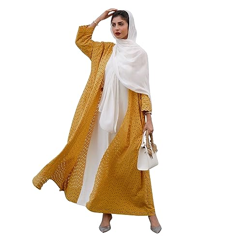 Robe du Moyen-Orient et cardigan ouvert pour un look long tendance unique