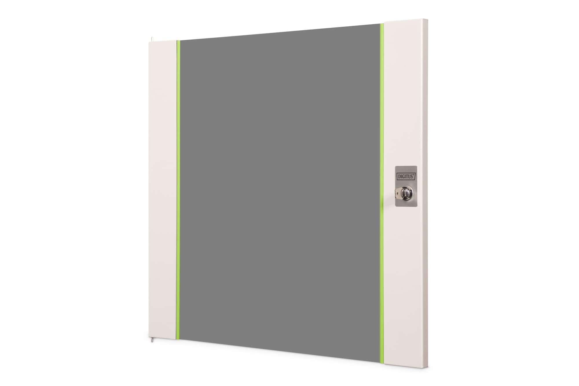 DIGITUS Glas-Ersatztür für Unique Netzwerkschrank – 12 HE – passend für DN-19 12-U, DN-19 12U-6/6, DN-19 12-U-3 – mit Schloss und Schlüssel – Sicherheitsglas – Grau