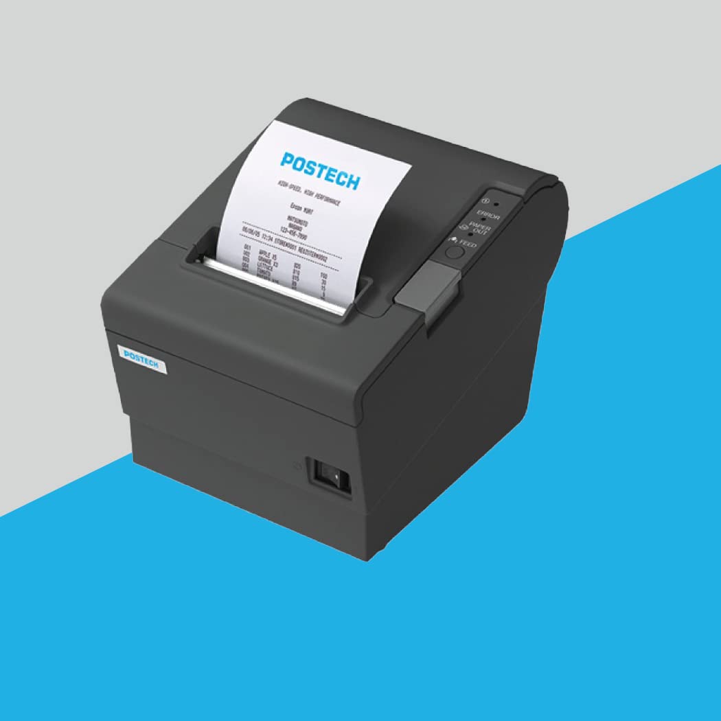 POSTECH[PT-88IV-V1] Thermal Receipt Printer | 80mm With Auto Cutter | RJ11 Cash Drawer | Used In Restaurants | Grocery | Support Esc/Pos Command | Win & Android | With 1 Year Warranty (PT88IV-USB)