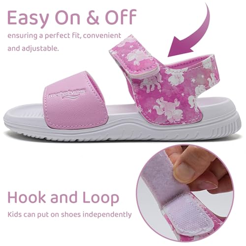 WateLves Kids Sandals Toddler Summer Sandals Adjustable Hook and Loop Strap Sport Sandal Shoes3