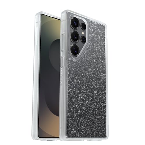 Funda Samsung S25 Ultra Otterbox React fina y transparente con purpurina Stardust