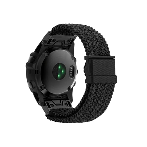 26 22mm���s�b�h�����[�X�i�C�����҂ݎ��v�o���h�ɓK������Garmin Fenix 7X 7 6X 6 Pro 5X 5 3HR/Forerunner 955(Black,22mm Width)