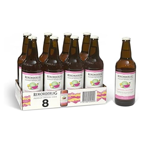 Rekorderlig Watermelon Citrus Cider Multipack 8 x 500ml Cans | Vegan & Gluten Free Alcohol Drinks | Fruit Cider Bottles Bulk Pack| Premium Swedish Flavoured Cider Set | 4% ABV Cover