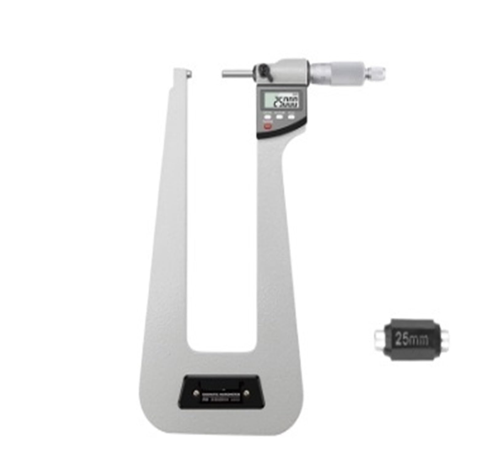 Digital Deep Arch Micrometer 211-289 Spherical Deep Arch Micrometer 25-50 * 200mm to Measure The Thickness of The Plate Deep Span Micrometer
