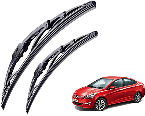 Image of WolkomHome High Performance OE Car Wiper Blade Replacement set of 2 Pc Right 24 inch Left 16 inch for Hyundai Verna Fluidic 4S