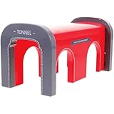 SHINEOFI Decorative Model Train Tunnel, Red Plastic Play Tunnel Toy, Miniature Railway Accessories for Kids, 6. 9 X 3. 3 X 3. 1 Inches, 1pc