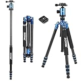 ZOMEi Camera Tripod，Light Weight Heavy Duty Portable Magnesium Aluminium Travel Tripod with Ball Head,Extra Quick Release Plate for Canon Sony Nikon DSLR Cameras