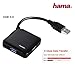 Produktbild Hama 4-Port USB-3.0 Hub, kompatibel auch mit Windows 10, schwarz