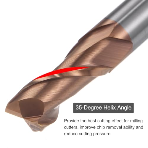 Image of uxcell 2pcs 8mm Dia 8mm Shank Square Nose End Mill 2 Flutes HRC55 Carbide AlTiN Coated CNC Router Bits Cutter Tools for End Milling CNC Machining