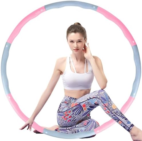 Adults Exercise Fitness Hoop, Adjustable Weighted Hoop for Adults, Weighted Fitness Hoop Fat Burning Waist Trainer Adults Exercise Fitness Hoop, Adjustable Weighted Hoop for Adults, Weighted Fitness Hoop Fat Burning Waist Trainer