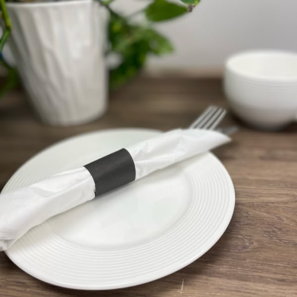 RayLynn Products, Paquete de 500 servilletas negras de alta calidad, autoadhesivas de 1.5 x 4.25 pulgadas