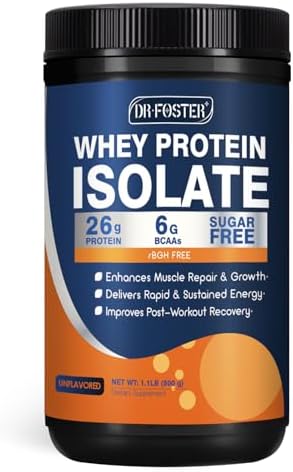 Amazon.com: DRFOSTER Whey Protein Powder, Unflavored, 100% Whey Isolate ...