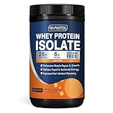 DRFOSTER Whey Protein Powder Isolate - Unflavored, Grass-Fed, 26g Protein & 6g BCAAs for Muscle Growth & Recovery, Sugar Free & Keto Friendly, 1.1LB, 16 Servings