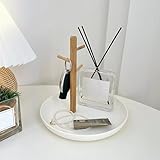 Bandeja de madera para llaves, cuenco de bambú de 3 niveles para...