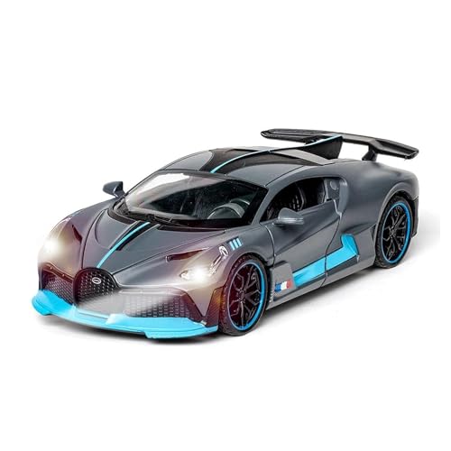 Image of Kiddie Galaxia Bugatti Divo 1:32 Exclusive Alloy Metal Pull Back Die-cast Car Die cast Metal Pullback Toy car with Openable Doors & Light, Music Boys Gifts Toys for Kids【Colors as Per Stock】