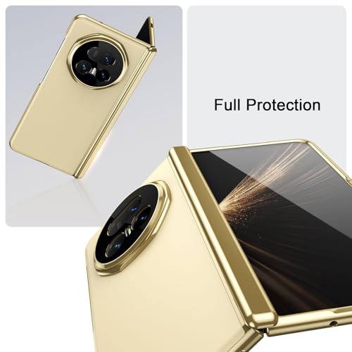 Coque Honor Magic V6 rigide protection intégrale charnière or et chrome - 4