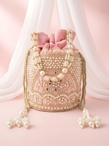 Image of Adiva Potli Handbags For Women | Potli Bags For Ladies For Wedding | Potli Bags For Women | Wedding Bags For Woman | Batwa Potlis Hand Bag | Designer Potli Bag For Ladies For Marriage