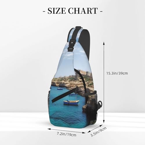 Bolso tipo sling unisex para trekking y viaje negro miniatura 2