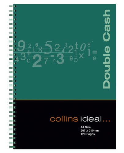 Collins Ideal Wiro - Cuaderno de anillas para contabilidad (tamao A4, 120 pginas, hojas blancas), multicolor